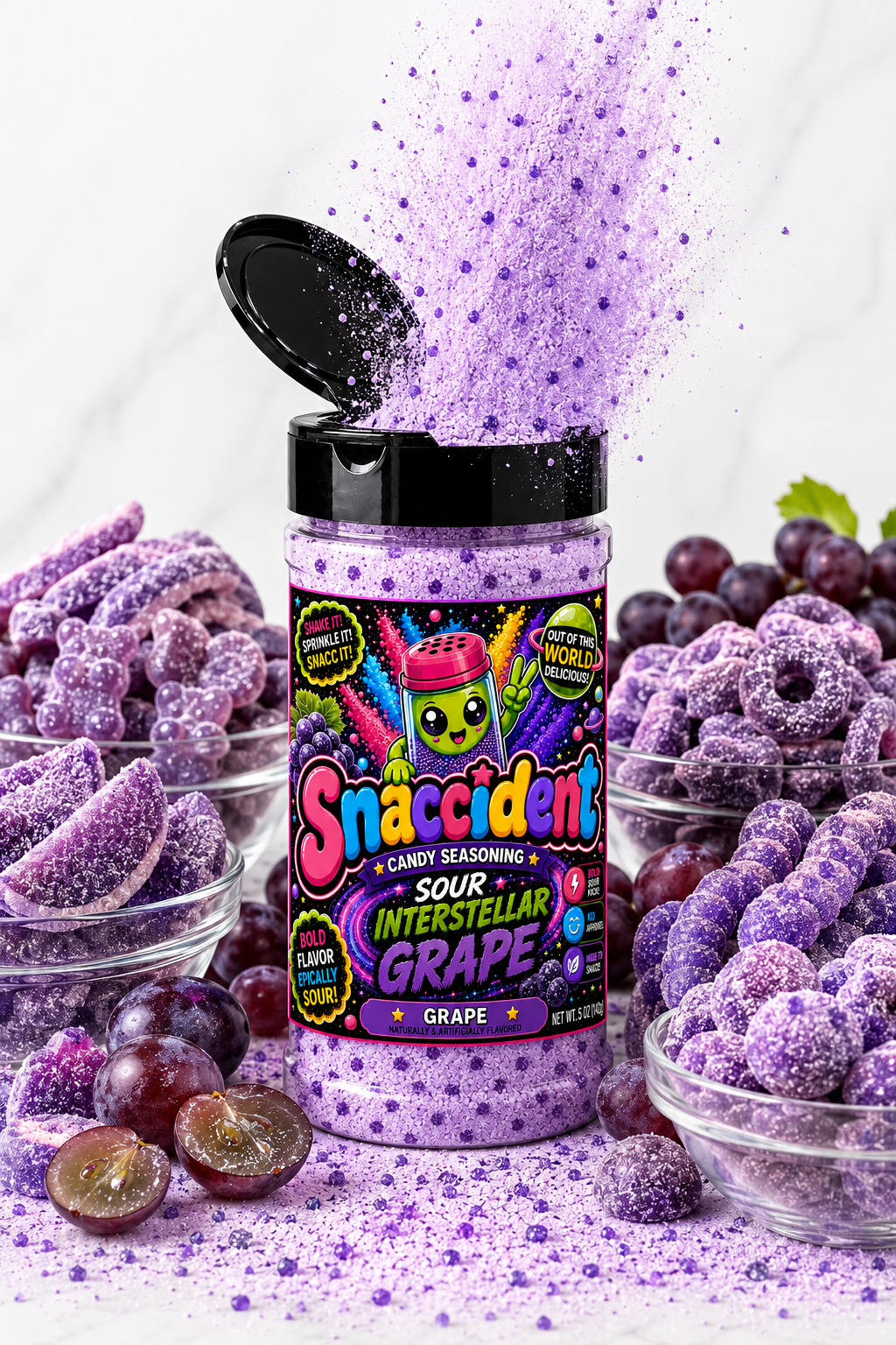 Sour "Interstellar Grape" Candy Topping
