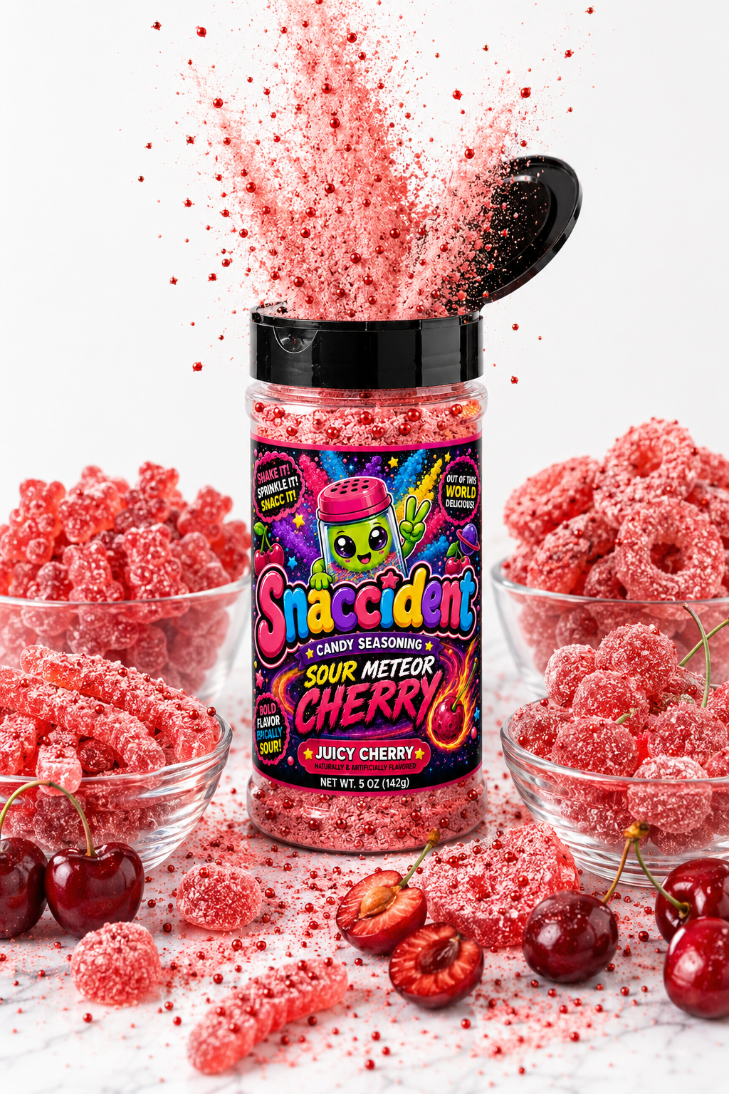 Sour "Meteor Cherry" Candy Topping