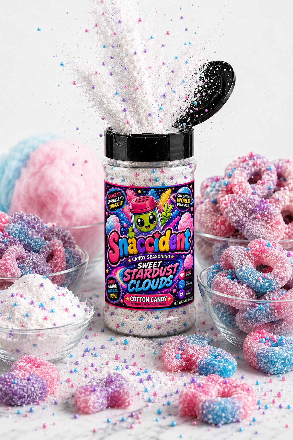 Sweet "Stardust Clouds" Candy Topping